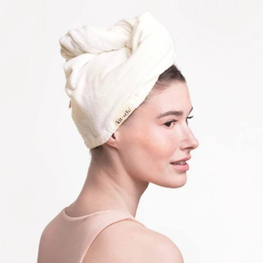 Kitsch EcoFriendly Hair Towel Ivory Style House Frisco
