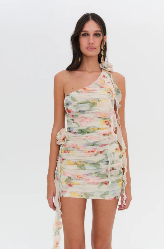 Abby One Shoulder Mini Dress - For Love & Lemons (FINAL SALE)