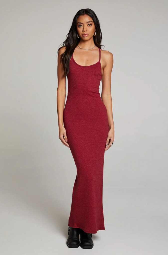 Chaser Emma Blood Red Maxi Dress XS