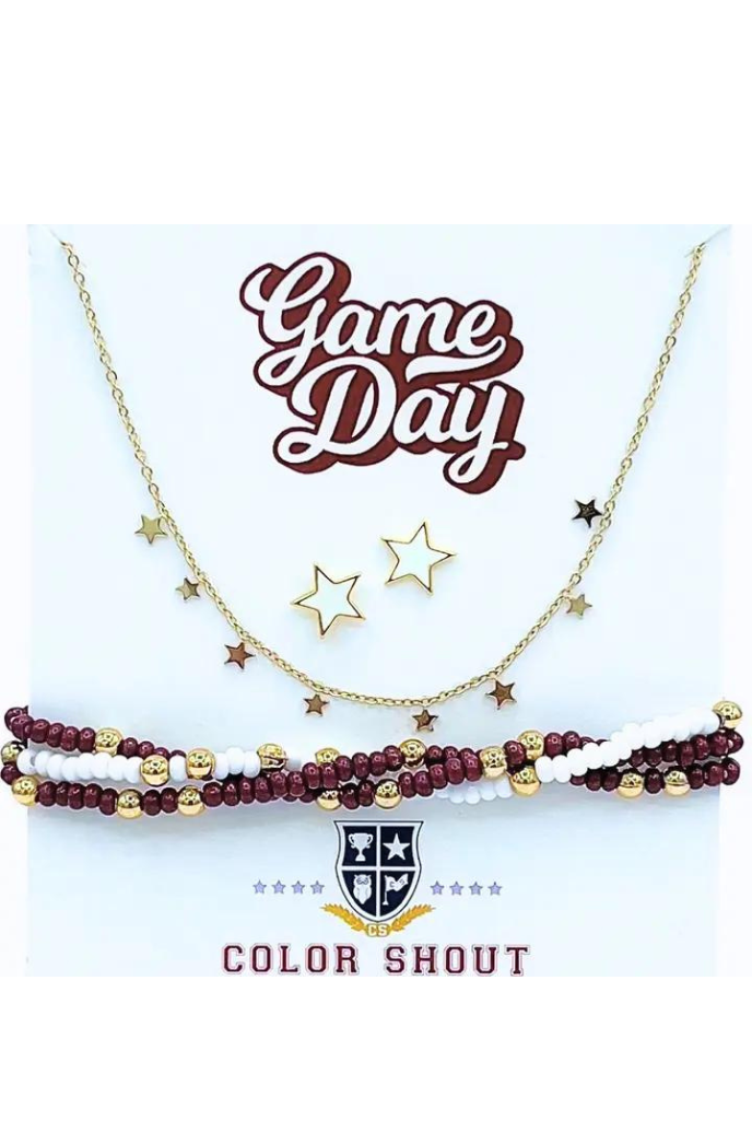 Game Day Stackable Rings Game Day You're a STAR Jewelry Set (3 colors) – Style House Frisco