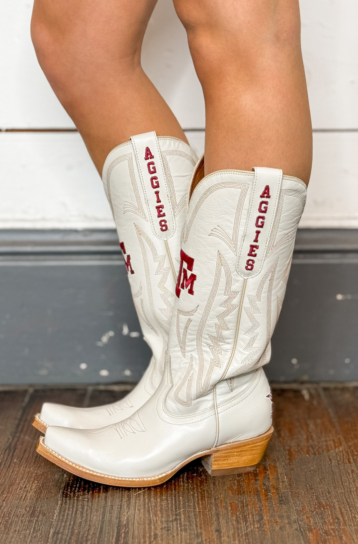 Gameday Women's Ivory Western Boot Texas A&M Aggies Carrie