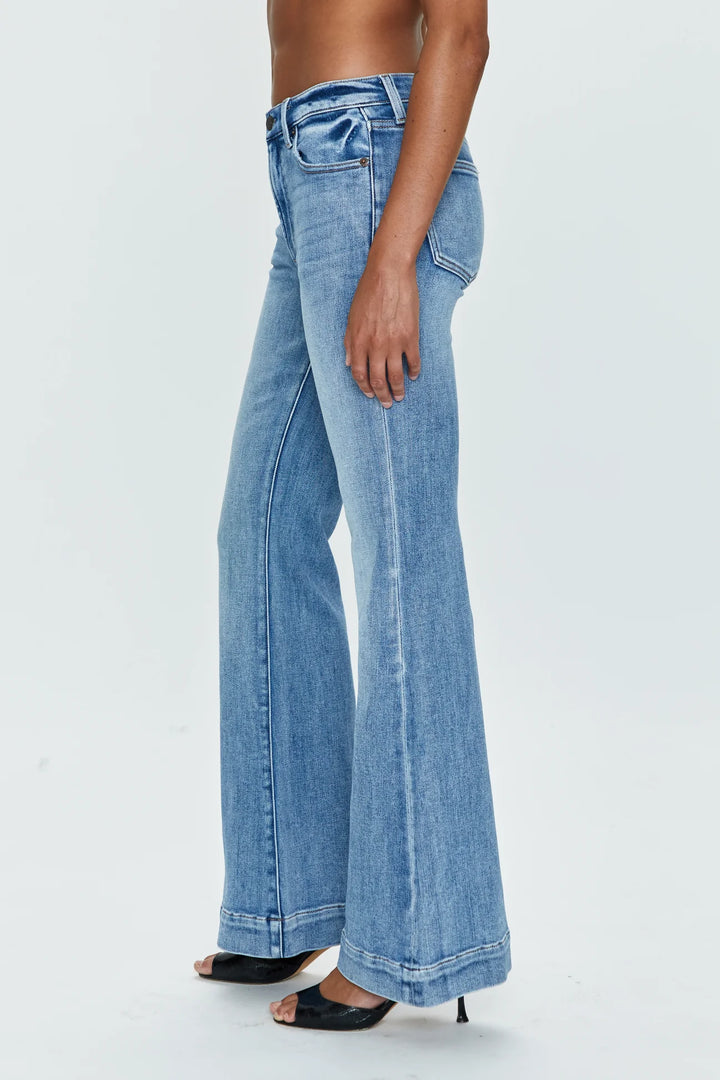 Kinsley Mid Rise Ultra Flare - Paradise - Pistola Denim