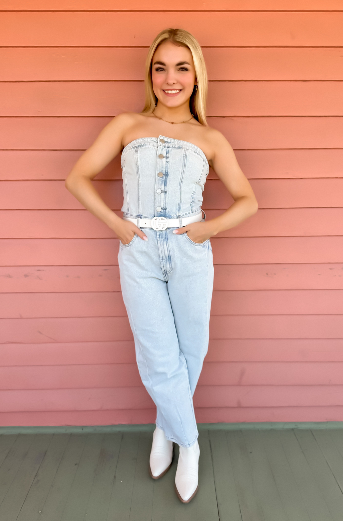 Daphne Jumpsuit - Impressionist - Pistola Denim – Style House Frisco
