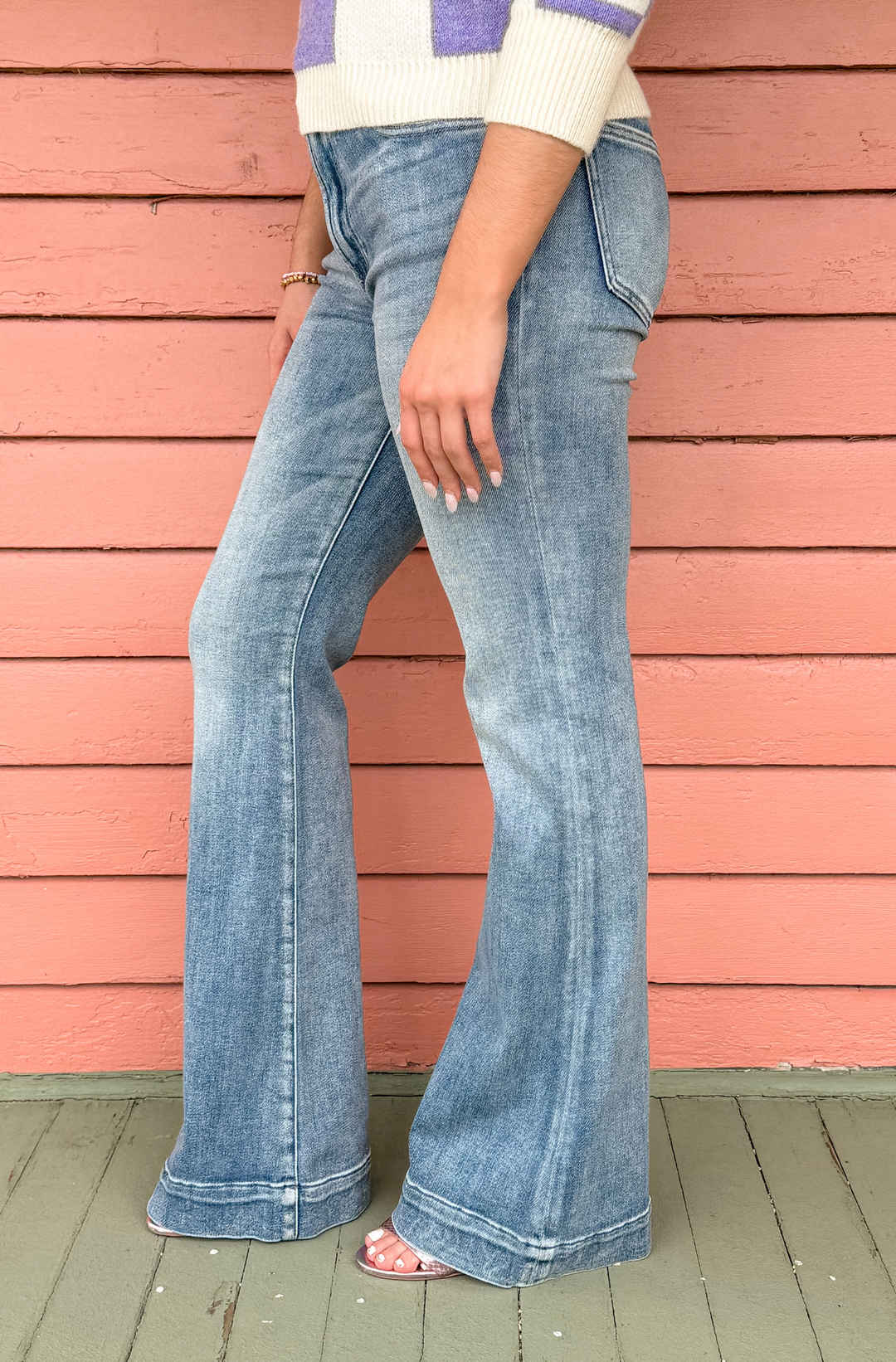 Kinsley Mid Rise Ultra Flare - Paradise - Pistola Denim