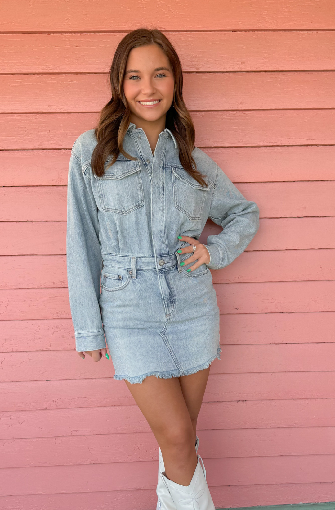 Nina Long Sleeve Mini Dress