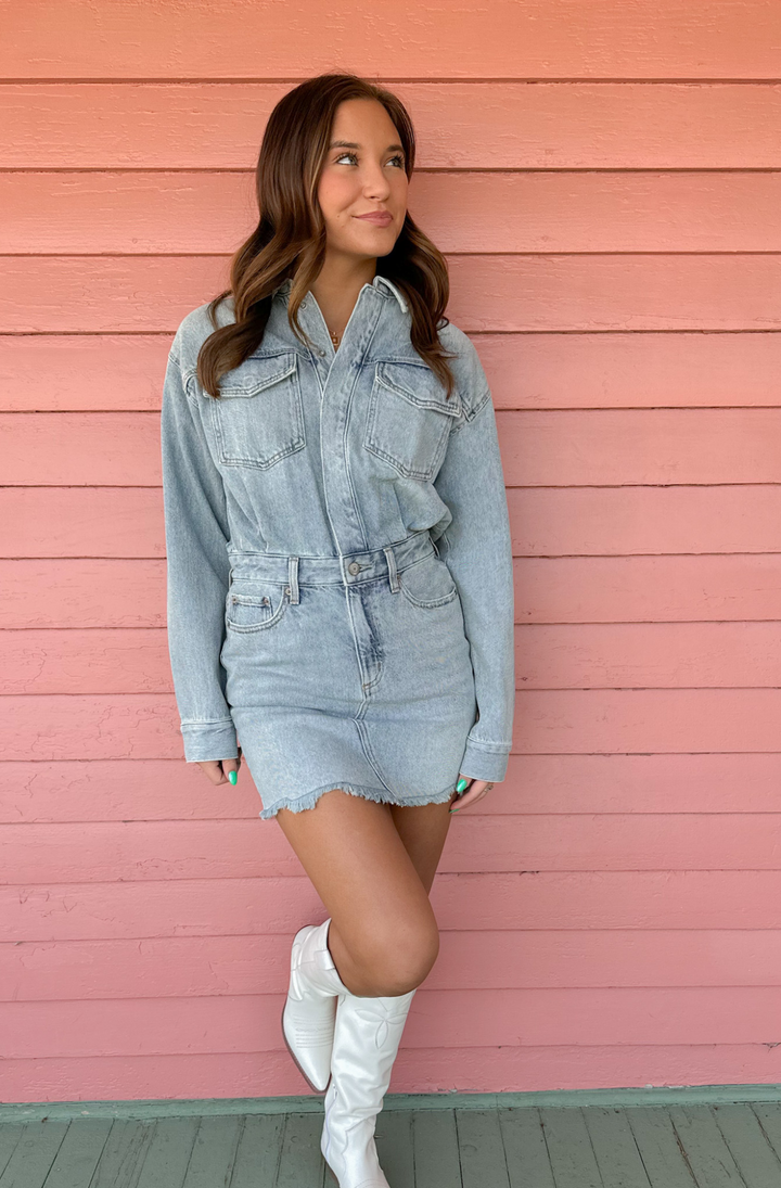 Nina Long Sleeve Mini Dress