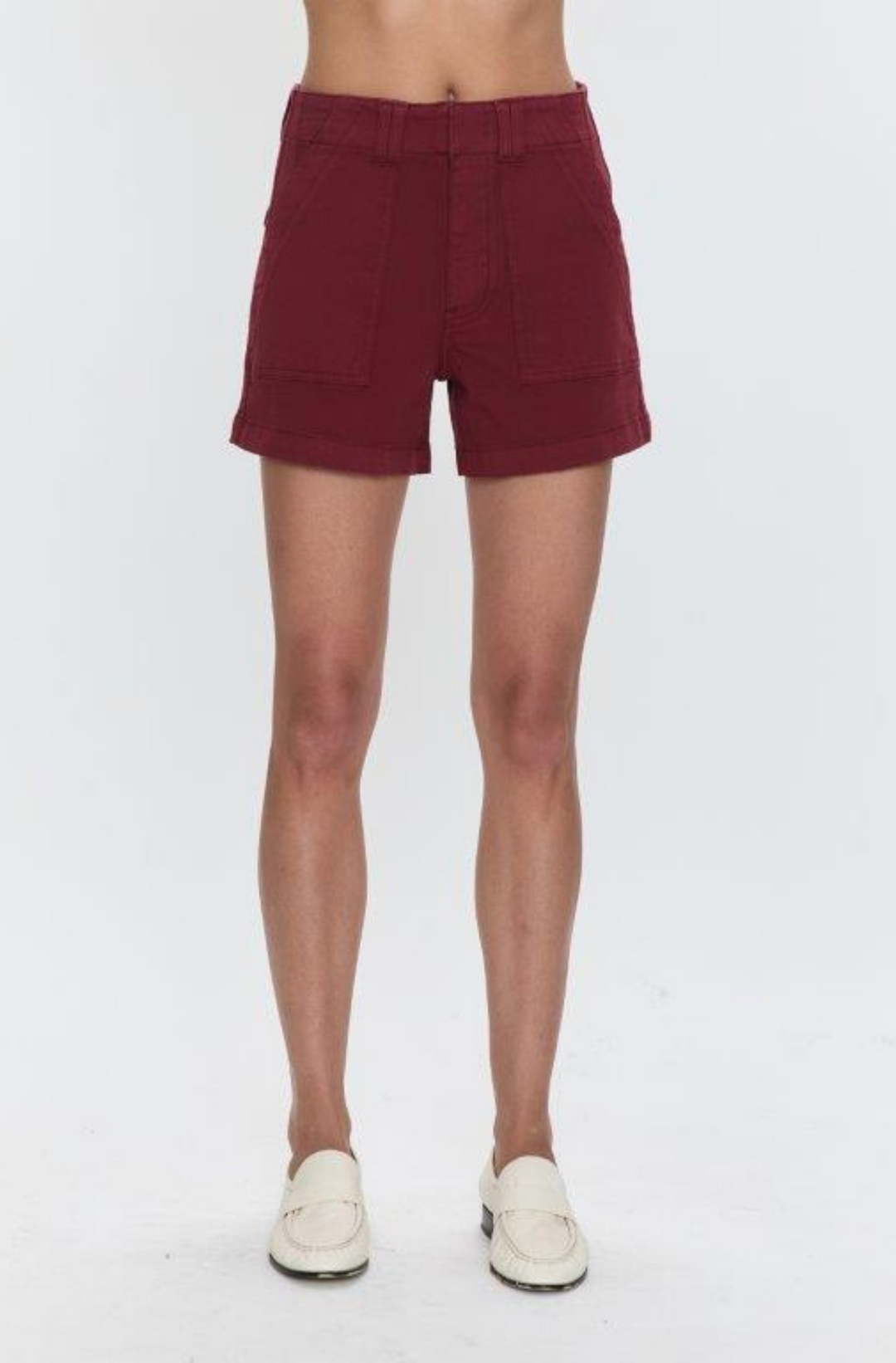 Marissa High Rise Utility Short - Sangria - Pistola Denim (FINAL