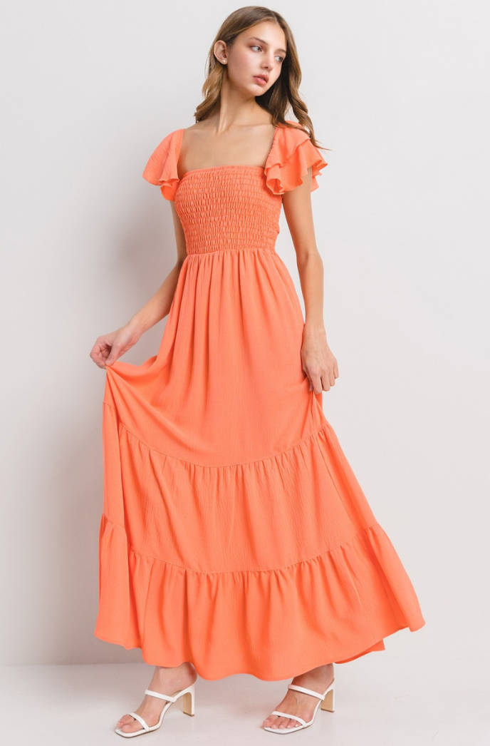 Queen of Coral Maxi Dress (FINAL SALE) Style House Frisco Queen of Coral Maxi Dress (FINAL SALE) Style House Frisco