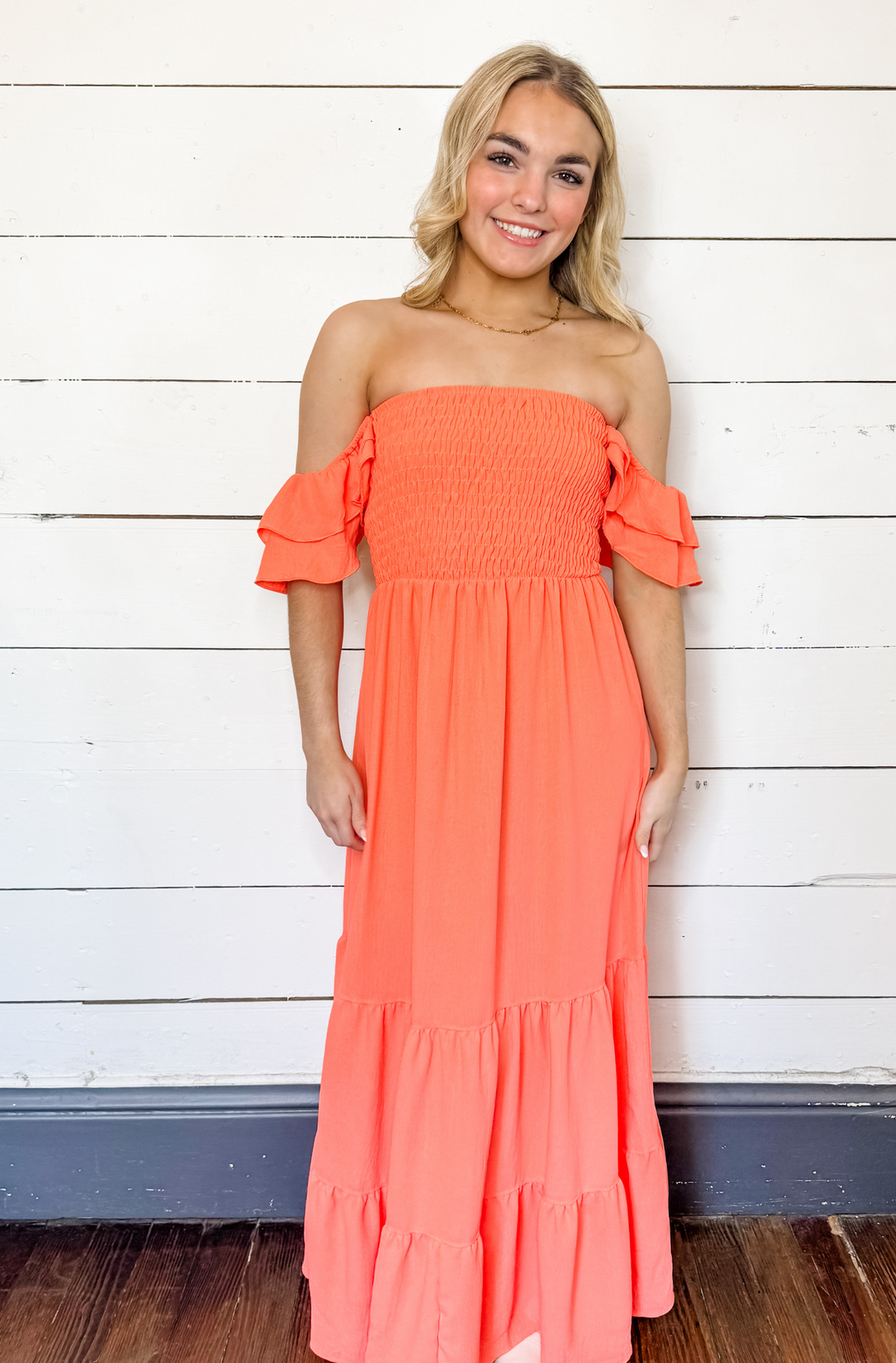 Queen of Coral Maxi Dress (FINAL SALE) – Style House Frisco