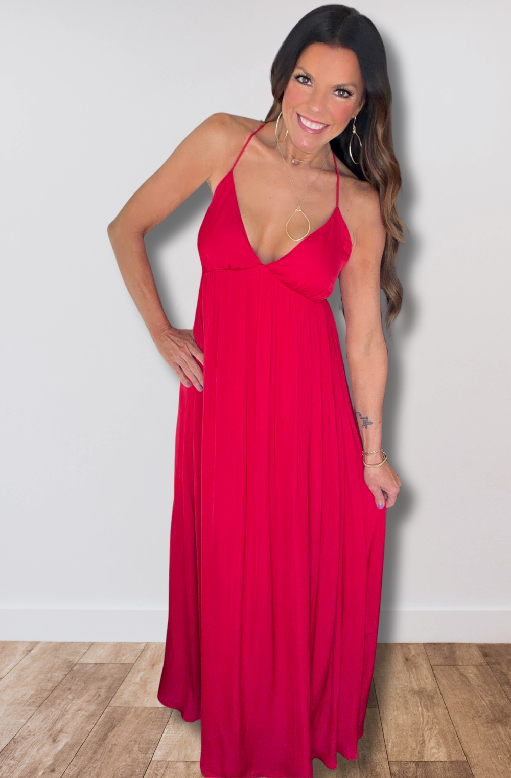 red maxi dress gameday Game Day Red – Style House Frisco