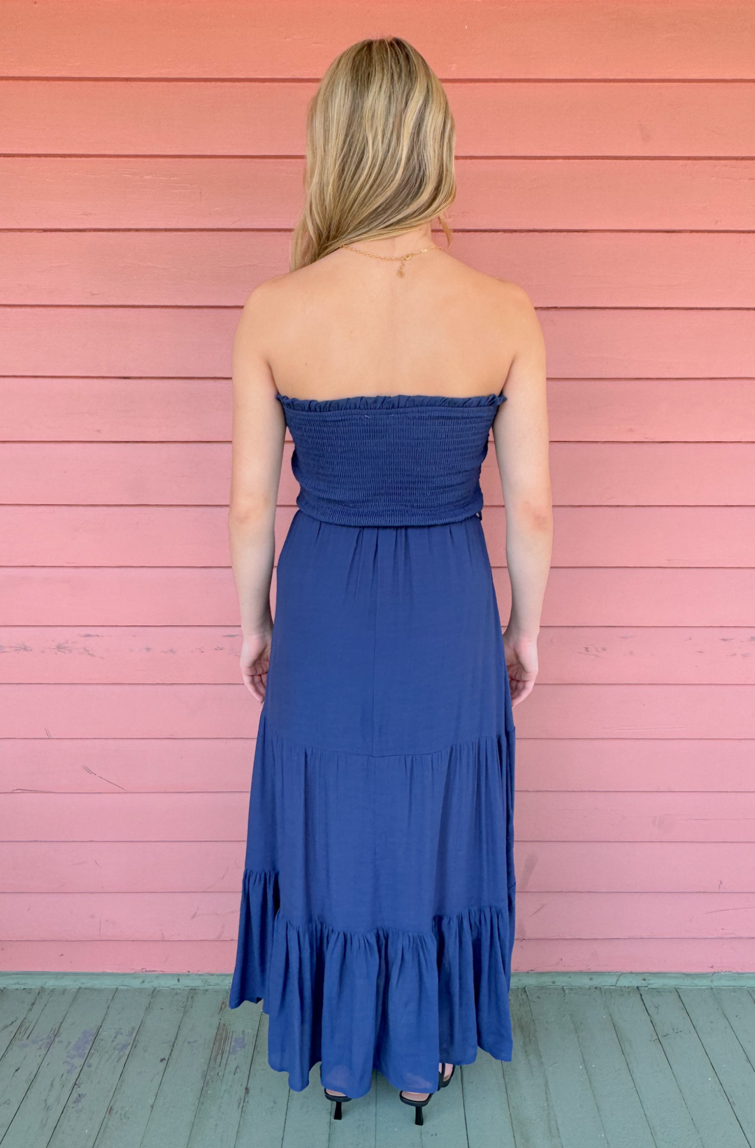 Windswept Strapless Smocked Maxi Dress (various colors) (FINAL SALE) –  Style House Frisco