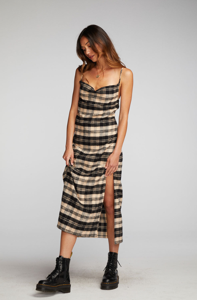 Chaser Flannel Midi Slip Dress XS