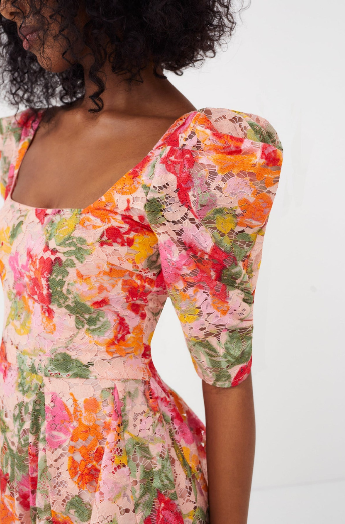 for love and lemons dascha mini dress For Love & Lemons Floral Lace Cutout Mini Dress
