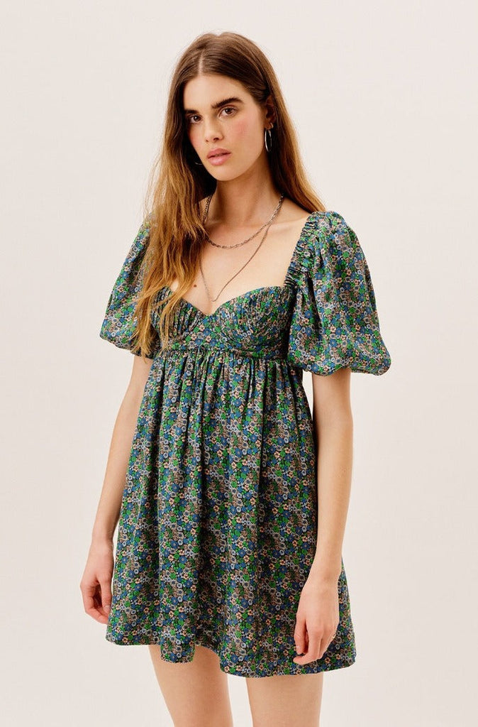 トップス SCULPTOR Acid Farm Mini Dress Mocha Cara 100% Cotton Maxi Dress in Mocha - Bump Friendly (XS-XL